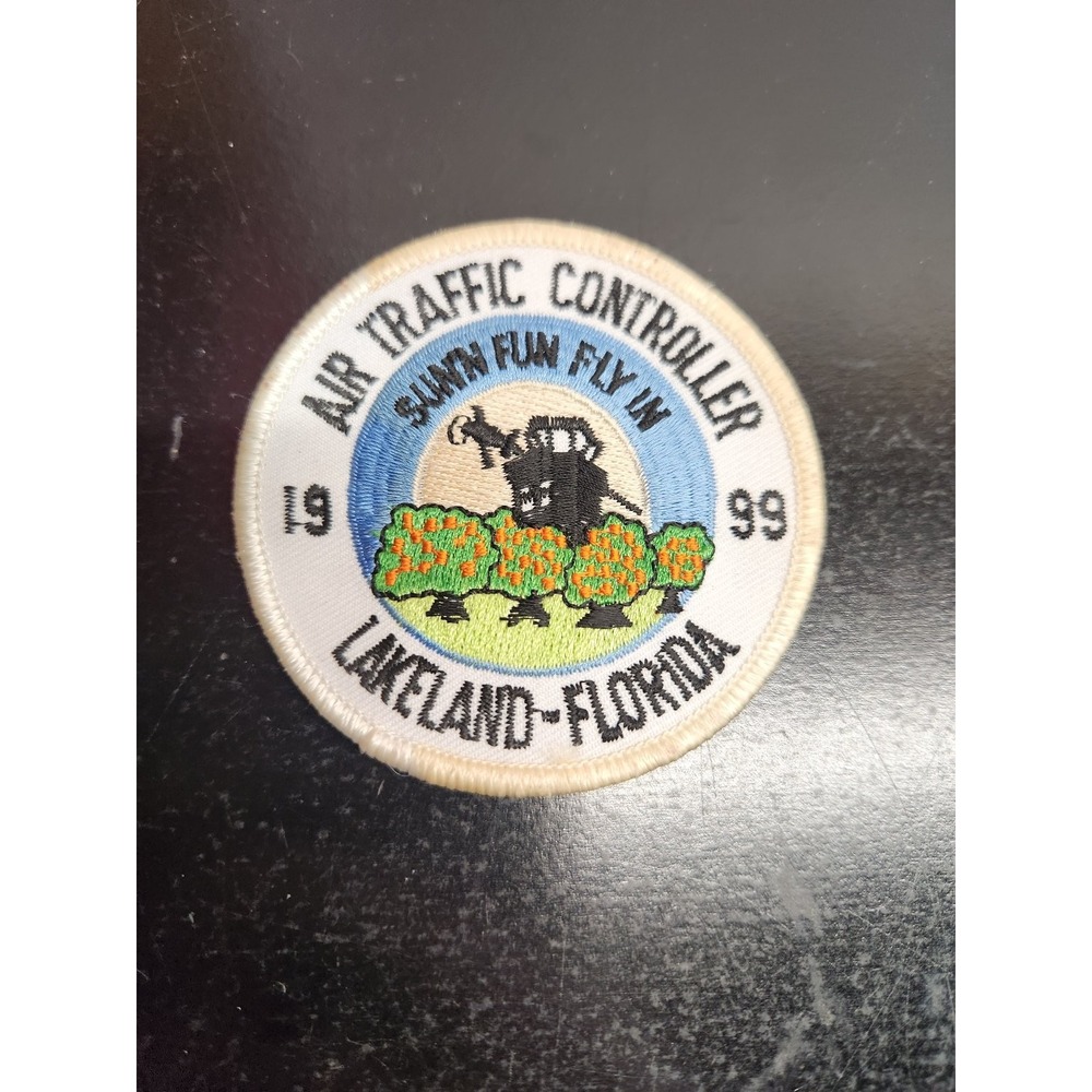 Air Traffic Controller Patch Sun n Fun Fly In Lakeland FL 1999 Sew-On Aviation